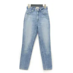 YANUK ヤヌーク パンツ ブルー サイズ:23(XS) | ハイウエスト デニムパンツ | HighWaist RUTH | ストレート 6ポケット ジップフライ ダメージ加工 | 日本製 | ボトムス ジーンズ ジーパン【レディース】【中古】