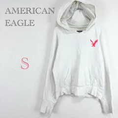 アメリカンイーグル♡AMERICAN EAGLE【S】パーカー　プルオーバー　ロゴ刺繍　古着