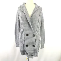 ZARA【ザラ】厚手ニットカーディガン【レディースS/グレー/gray】ダブルブレストTops/sweater◆BJ127-c