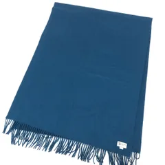 JOHNSTONS OF ELGIN ジョンストンズオブエルガン ストール  カシミア100％/フリンジ/ひざ掛け    ブルー ユニセックス / 240001166666