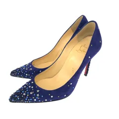 Christian Louboutin クリスチャンルブタン パンプス 表記サイズ:34 1/2 ラインストーン/スエード 1170297   パープル レディース / 240001168515