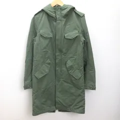 H■ダファー/The DUFFER of St.GEORGE 中綿入り ミリタリーコート【L】カーキ/MENS細身■39【中古】