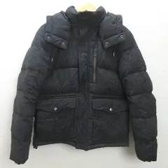 H■ナノユニバース/nano universe フード付き ウールダウンジャケット【M】灰色/MENS■22【中古】