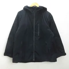 Q■ユニクロ/UNIQLO ハイブリッドダウンパーカ■黒【レディースXL】美品/LADIES/38【中古】