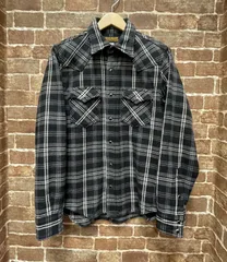 完売品 IRON HEART アイアンハート ネルシャツ IHSH-335 ウルトラヘビー フランネル ウエスタンシャツ ブラック ヘリンボーン チェック Mサイズ _69