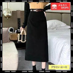 【ブラウン・カーキ】コーデュロイ タイトスカート レディース ミモレ丈 ベルト付き バックスリット ハイウエスト Aラインスカート 無地 秋冬 きれいめ 美脚 着やせ ボトムス 韓国風 カジュアル CH24SKT-006