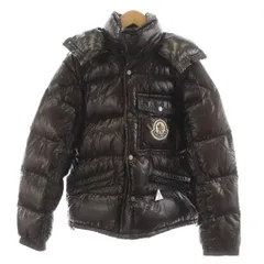 モンクレール MONCLER K2 ダウンジャケット フード ロゴ ワッペン アウター 2 茶 ブラウン 41303 60 68950 /AN6
