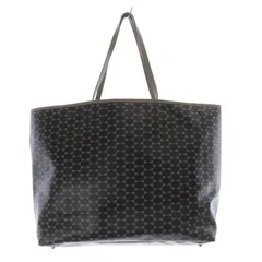 ユナイテッドアローズ UNITED ARROWS 幾何学模様エコレザートートバッグ ハンドバッグ 茶色 ブラウン 黒のサムネイル