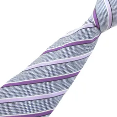 ポールスミスコレクション PAUL SMITH COLLECTION ネクタイ レギュラータイ ストライプ 絹 シルク 紫 パープル /JS