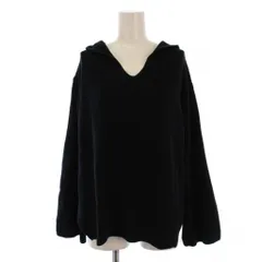 ギャルリーヴィー GALERIE VIE トゥモローランド 24SS コットンハーフ フーディー ニット セーター 長袖 F 黒 23024102003 /BM