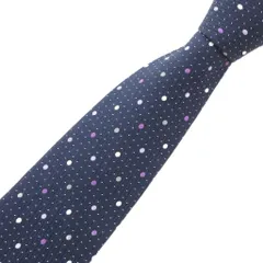 ポールスミスコレクション PAUL SMITH COLLECTION ネクタイ レギュラータイ ドット柄 絹 シルク 紺 ネイビー /JS