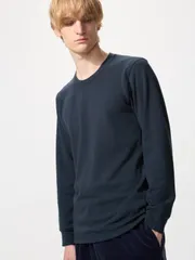 UNIQLO 超極暖ヒートテッククルーネックT/長袖 Heattech 479525 69NAVY 4XL
