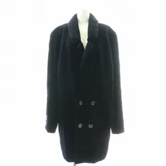 サガミンク SAGA MINK 銀サガ タグ付き 毛皮コート カラーミンク 染色 シェアードミンクファー ロング 総裏地 XL 濃紺 ダークネイビー /KW ■GY18