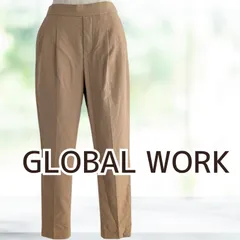 UESD Global Work ウツクシルエットテーパードパンツ ベージュ Ｓサイズ レディース グローバルワーク