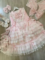 【新品未使用】【黛薇爾】ゴスロリ?ロリータドレス doll長袖opロリィタ姫袖 ピンク CJS1212P300
