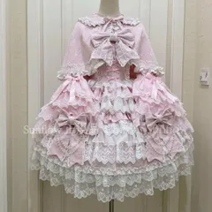 人気商品★【十字心結】ゴスロリ?ロリータドレスフリル付き ロリィタドレス　ピンク CJS1212P135