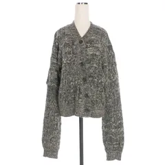 B&Y ユナイテッドアローズ BEAUTY&YOUTH ビューティー&ユース ランダムケーブルアシンメトリーカーディガン セーター 長袖 グレー 1628-699-0893