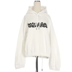 ディースクエアード DSQUARED2 23AW D2 ONION HOODIE オニオンパーカー ロゴプリント フーディ 長袖 XS ホワイト 白 S72GU0443 国内正規
