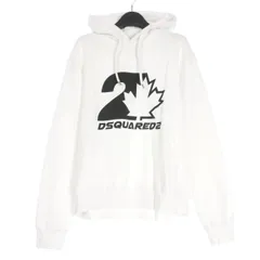 ディースクエアード DSQUARED2 23AW COOL FIT HOODIE ロゴプリント フーディー パーカー 長袖 S ホワイト 白 S74GU0728 国内正規