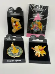 【4点セット】ディズニー ピンバッジ プーさん プルート 星座シリーズ 100周年 限定 台紙付き