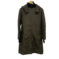 MAX&CO.(マックス&コー) コート サイズ40 M レディース美品  - ダークブラウン 長袖/中綿/ジップアップ/フード取り外し可/冬