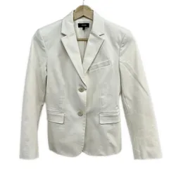 theory(セオリー) ジャケット サイズ0 XS レディース - 白 長袖/肩パッド/春/秋