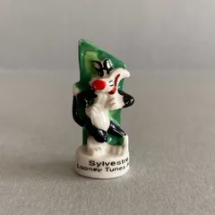 シルベスターのフェーブ／Looney Tunes（ルーニー・テューンズ）／フランス雑貨／陶器ミニチュア／ブロカント／ヴィンテージ／蚤の市／幸運の小さな陶器