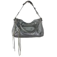 【正規品】BALENCIAGA バレンシアガ ザ シティ ザファースト　レザー 2WAY ハンドバッグ ショルダーバッグ　シルバー