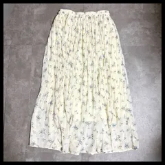 INGNI（イング） 花柄プリーツスカート Mサイズ フェミニン シフォン素材 アイボリー
