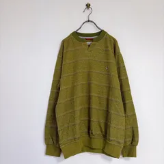 【Hush Puppies】ハッシュパピー(M)長袖 ニット セーター ボーダー キーネック　日本製