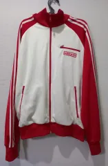 アディダス 白赤 トラックジャージ ジップアップジャージ 95 100