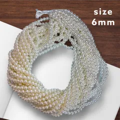 【パールビーズ　約6mm 10連セット】アクセサリーパーツ　ハンドメイド