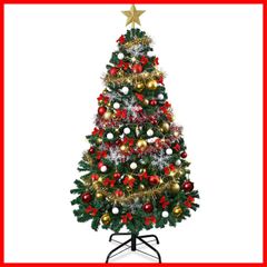 クリスマスツリーセット LED飾りライト クリスマスオーナメント 組立簡単 150cm クリスマス飾り プレゼント おしゃれ 高級 クリスマスツリー 豪華 装飾 クリスマスグッズ