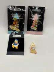 【4点セット】ディズニー ピンバッジ ドナルド＆デイジー 100周年 未開封あり DisneyStore