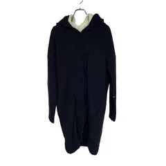 ZM1655 BLANC.. ブラン ウール コート ジャケット アウター ボア フード ネイビー レディース 38