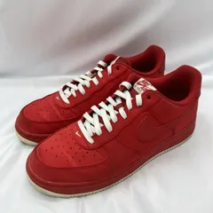 【中古】NIKE AIR FORCE 1 1 LOW University Red 28cm 820266 レッド ナイキ エアフォース1[19]