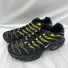 【中古】NIKE AIR MAX PLUS Black White-Vivid Sulfur サイズ26.5cm 852630-020 ナイキ ブラック イエロー[19]