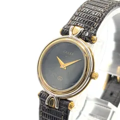 GUCCI 4500L Watch Ladies Quartz Round Gold Black dial Y2K 00S Vintage Working グッチ 時計 クオーツ ラウンド ゴールド 黒文字盤 ヴィンテージ 稼働品