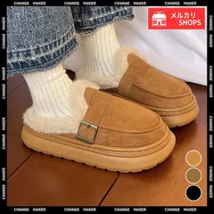 【送料無料】ファーモカシン 厚底 裏起毛 レディース ルームシューズ ルームスリッパ プラットシューズ ぺたんこ ふわふわ 暖かい カジュアル 痛くない 歩きやすい 軽量 冷え対策 保温 防寒  疲れない スリッポン 新品 未使用 CH99YYXC-053