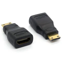 Micro HDMI to HDMI変換アダプタ ミニHDMI-HDMIアダプタ 6個セット ミニHDMIオス-HDMIメスアダプタコネクタ 24K金メッキ 4K 3D対応 HDMIダストキャップ付き 対応 カメラ カムコーダ DSLR R12156
