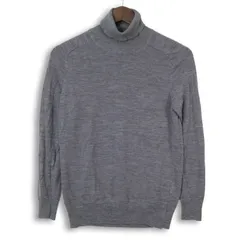 Genuine Couture nano universe ナノユニバース ウール100％★ タートルネック ニット セーター Sz.40 レディース グレー
