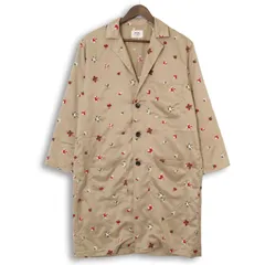 weac. ウィーク 通年 花 フラワー 刺繍★ スプリング ショップ コート Sz.LADIES レディース ベージュ 日本製