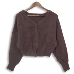 snidel スナイデル 秋冬 ウール フォックス混★ ストレッチ ニット カーディガン 羽織り Sz.F レディース