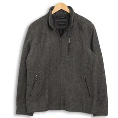 Banana Republic バナナリパブリック 秋冬 ウール混★ ツイード ジップ ジャケット ブルゾン Sz.M メンズ グレー