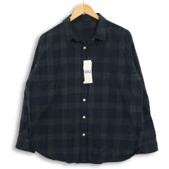 【新品 未使用】 GU ジーユー 秋冬 長袖 ブラックウォッチ★ チェック ネル シャツ Sz.XL レディース 大きいサイズ