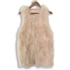 レディースブランド 秋冬 フェイク ファー★ ベスト ノースリーブ ジャケット Sz.F レディース