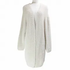 ロペ ROPE マドモアゼル mademoiselle 美品 シャギーロングカーディガン GWK-48510-B ニット 長袖 厚手 ボタンレス 38 M相当 ベージュ X