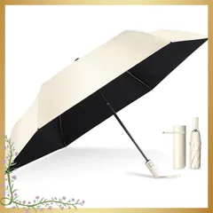 日傘 折りたたみ 軽量 レディース UVカット 100 遮光 (モカベージュ) 1