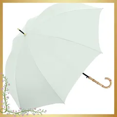 中谷 バンブー傘 無地 ミントグリーン ジャンプ式 長傘 傘 親骨 60cm 8本骨 グラスファイバー ワンタッチ おしゃれ 大きい 可愛い レディース バンブー 婦人傘 1