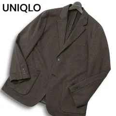 23AW★ UNIQLO ユニクロ 秋冬 千鳥柄 コンフォート 2B テーラード ジャケット Sz.XL メンズ 大きいサイズ
